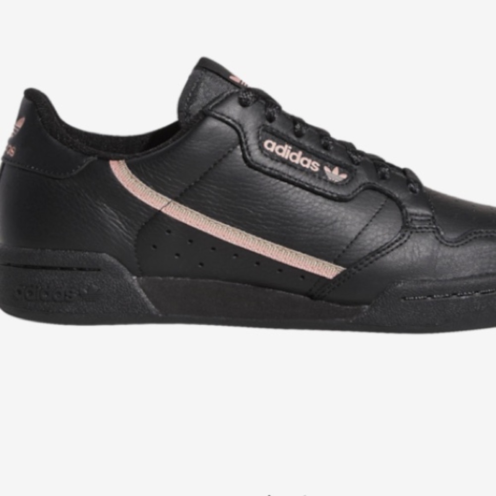 Black and pink adidas sneakers